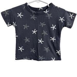 Grayson Mini Gray Starfish Short Sleeve Graphic T Shirt Size 12 Months